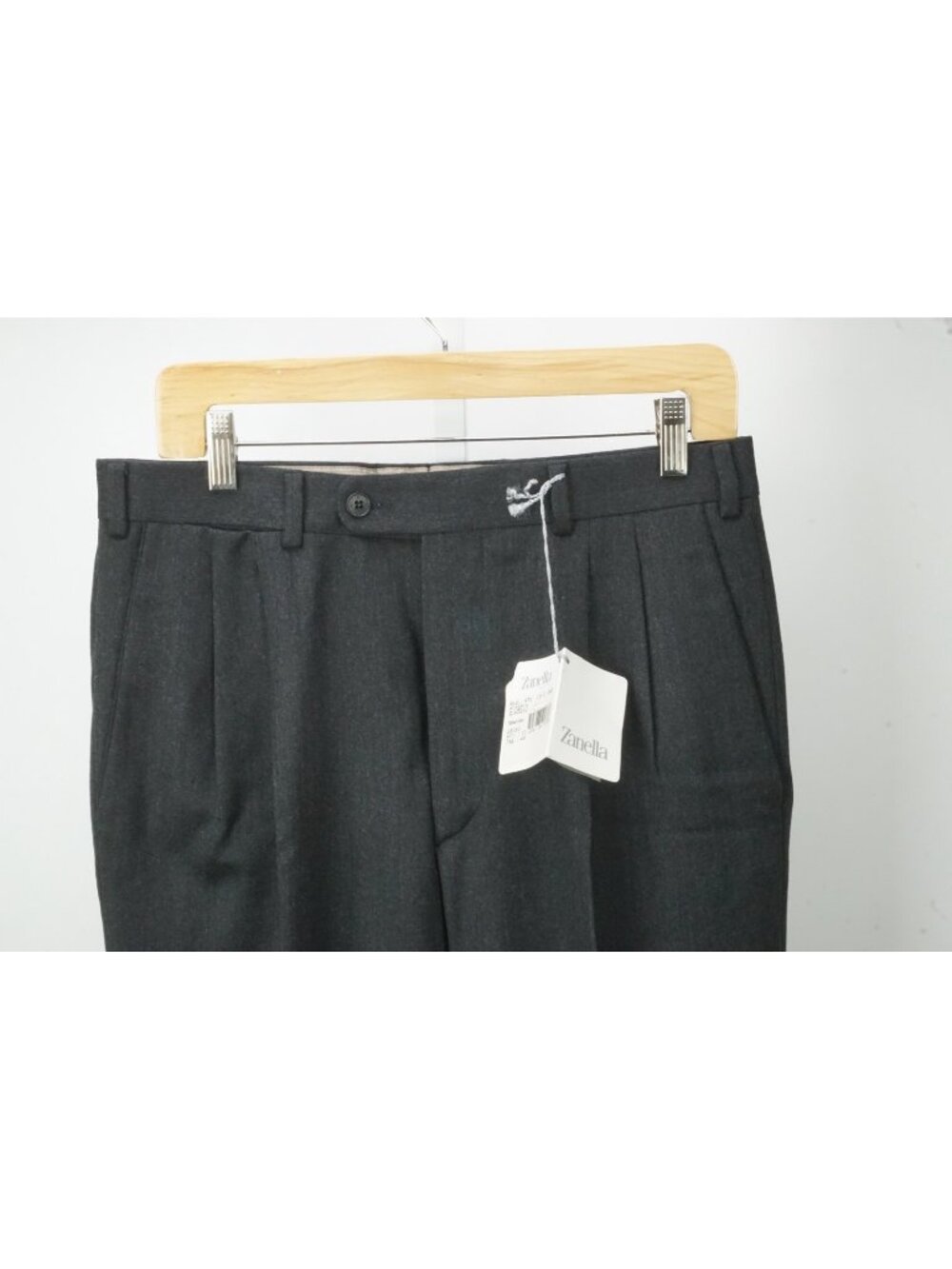 Zanella Giorgio Charcoal Gray Wool Mens Dress Pants Sz 48 EU BRAND NEW